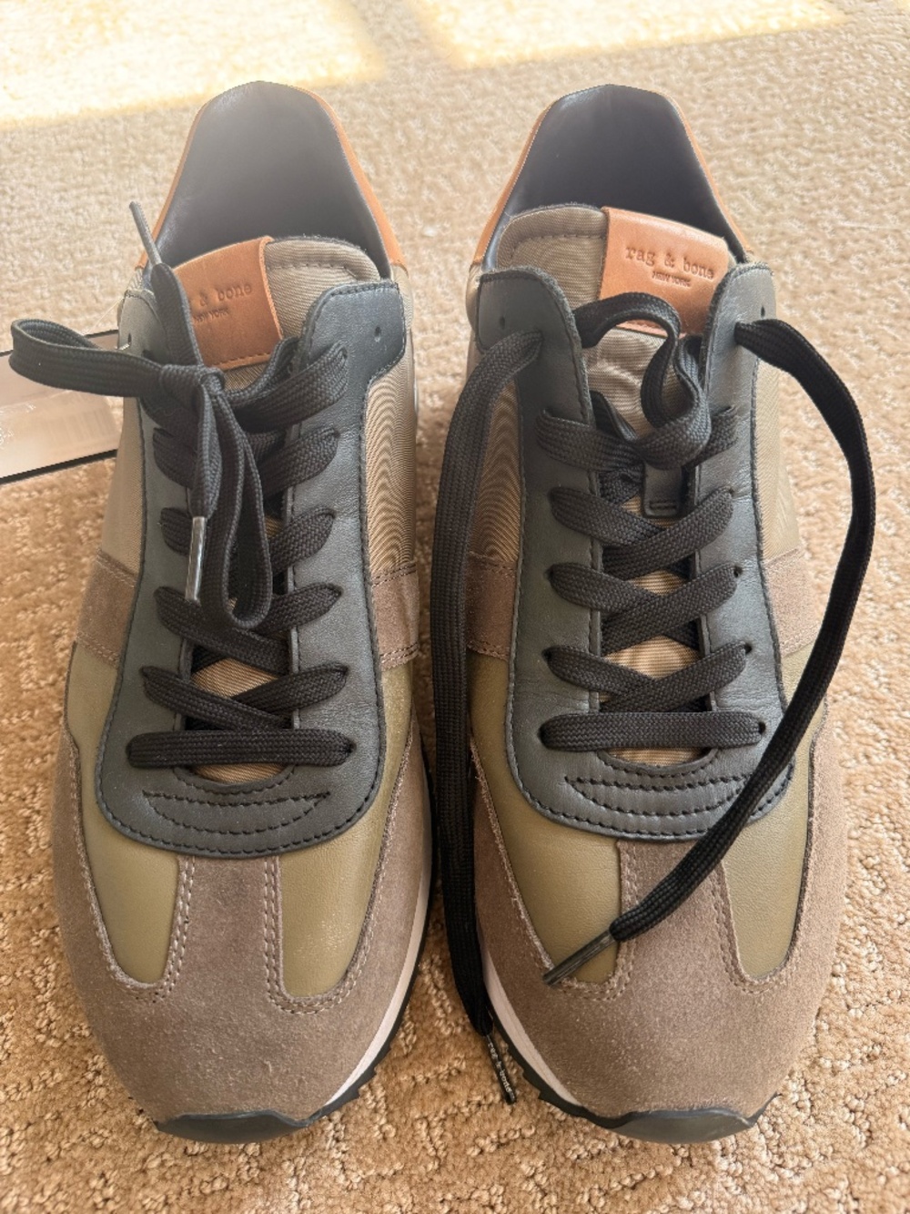 RAG & BONE LEATHER AND SUEDE SNEAKERS